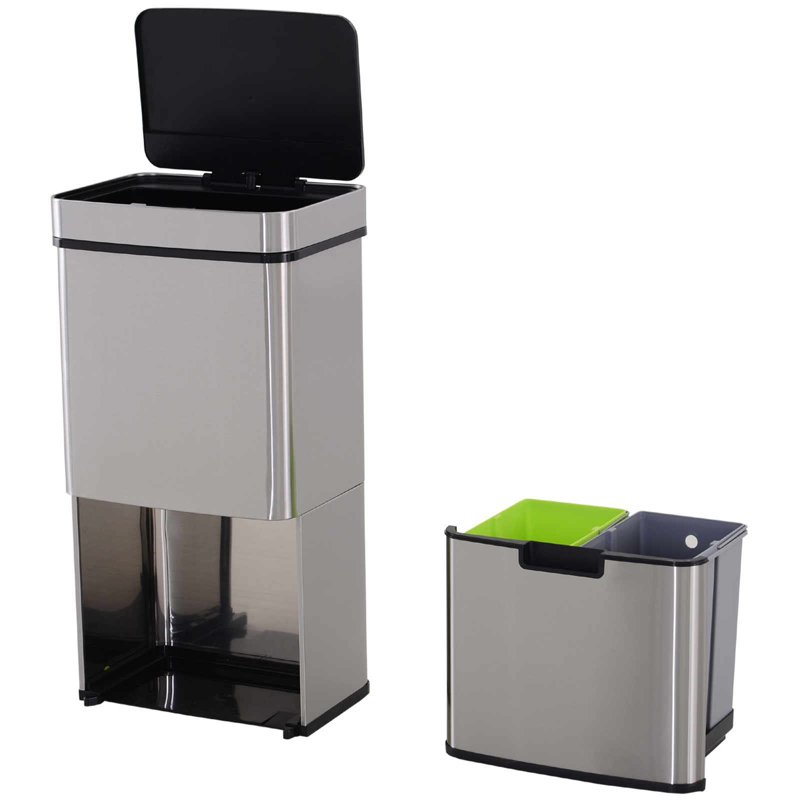 Motion Sensor Rubbish Bin, 3 Compartments Removable Lid